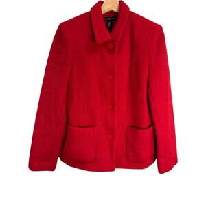 Josephine Chaus Red Mohair Blazer Size 4